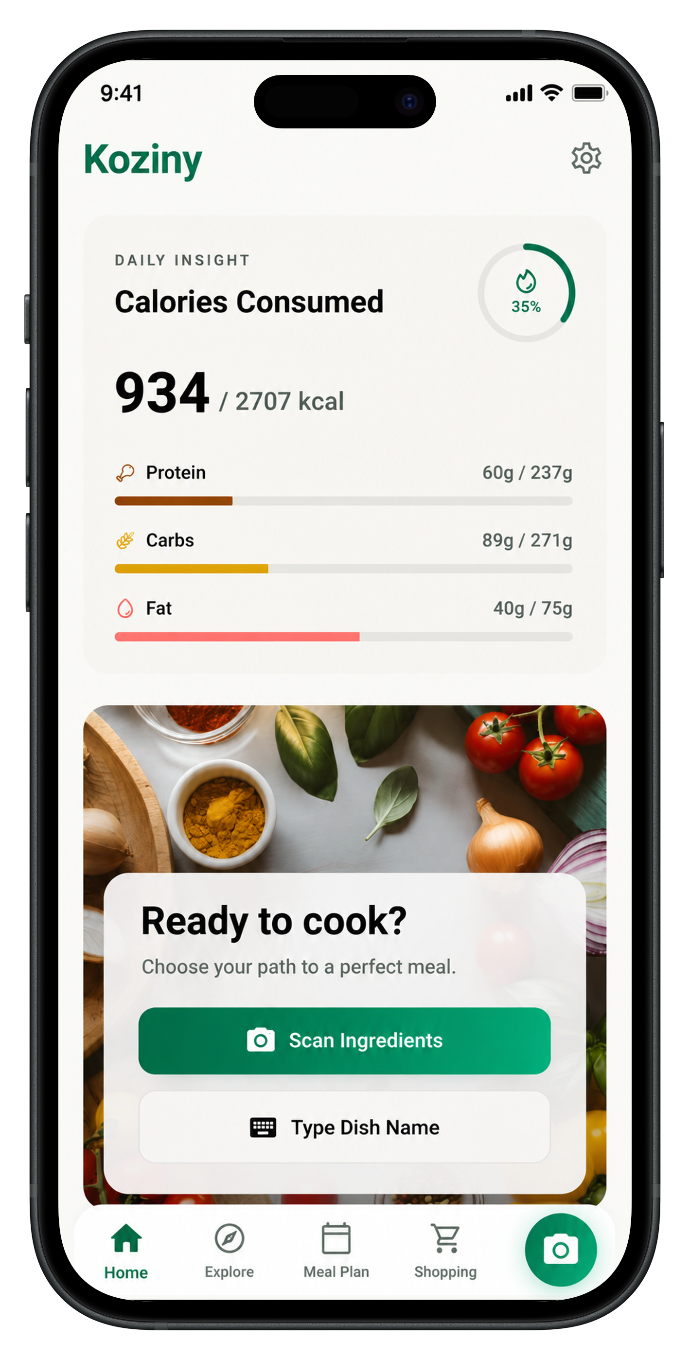 Track every recipe you cook.